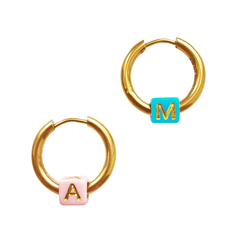 The Alphabet Hoop Earring