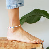 Millefiori Pearl Anklet Sophie