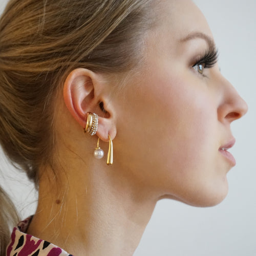 Gold Zirconia Earcuff Earrings Kara