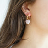 Rose quartz Heart Hoop Earrings Laura