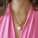 Rose Quartz Heart Necklace Tabitha
