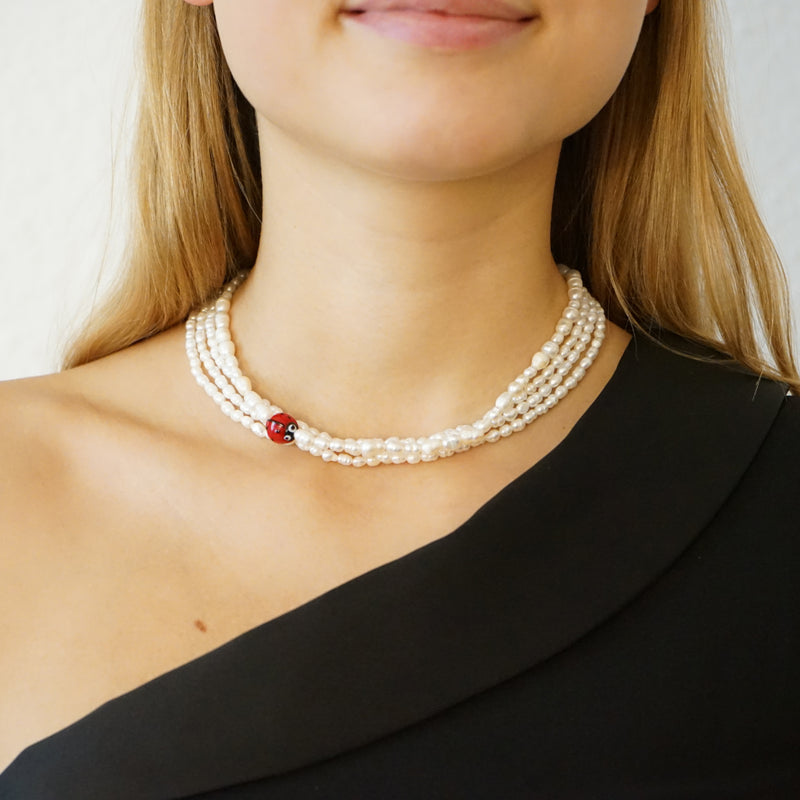 Pearl Necklace Ladybug