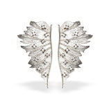 Silver Half Leaf Earrings