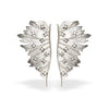 Silver Half Leaf Earrings
