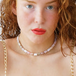 Pink Opal Necklace Mio
